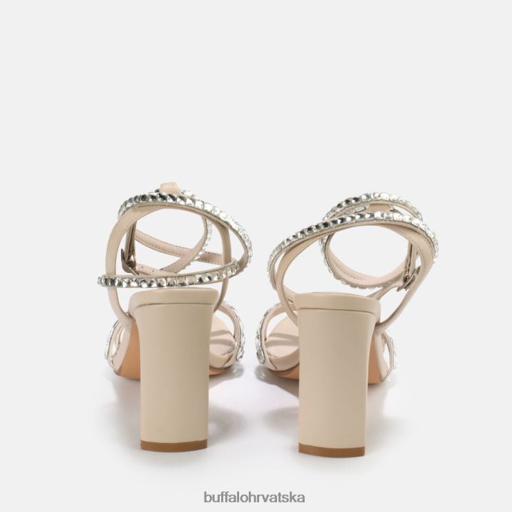 bijela Buffalo jean glam veganska sandala s visokom petom |sandale TDD6T862